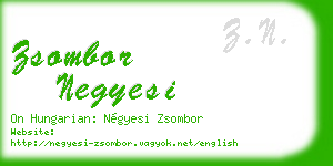 zsombor negyesi business card