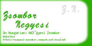 zsombor negyesi business card